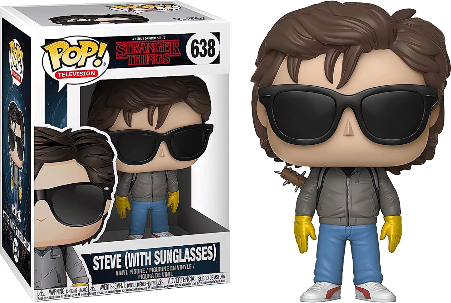 POP Steve Harrington Sunglasses – Stranger Things 3.75-Inch Funko Pop Bundle + Protector Case