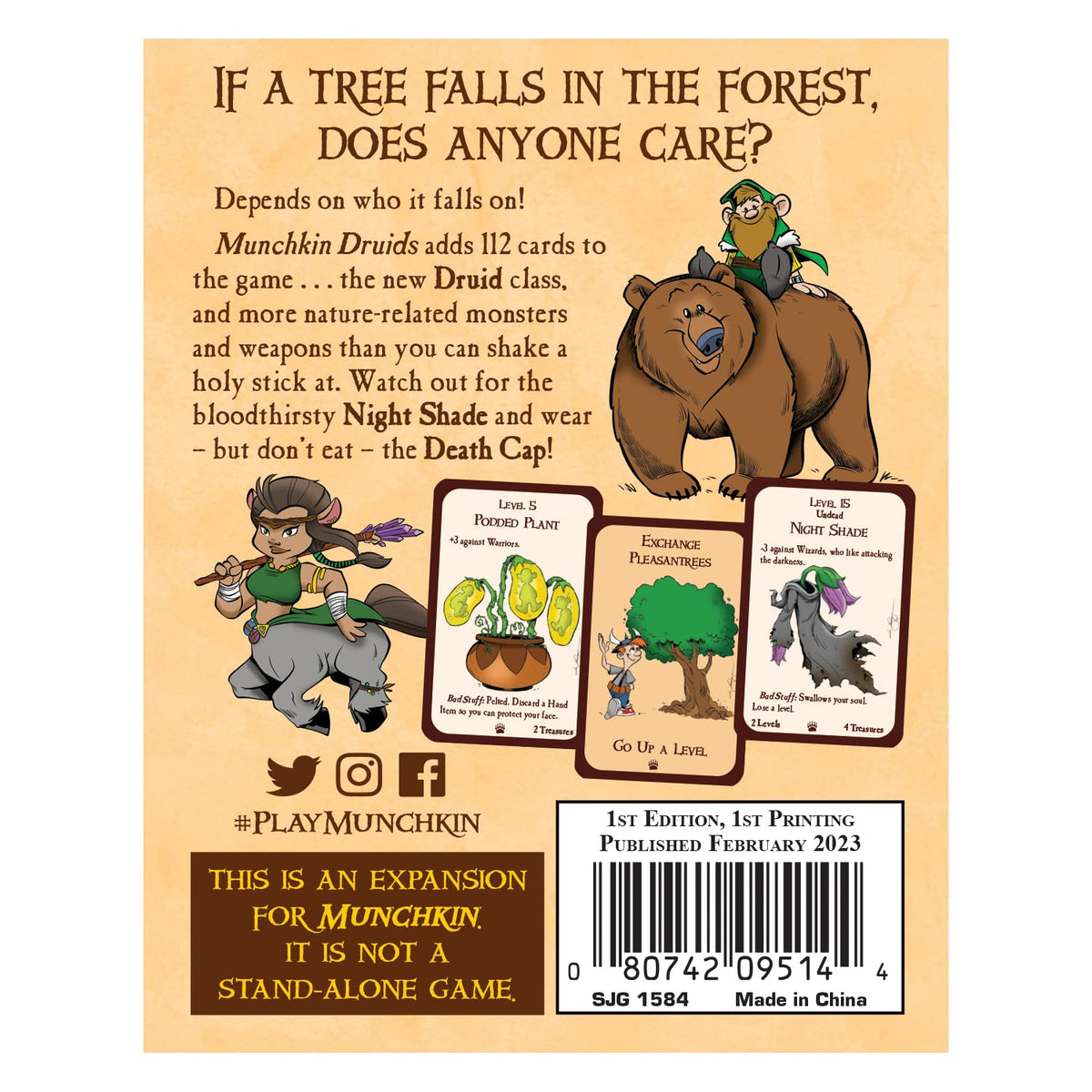 Munchkin Druids Expansion - 112 Cards for 3-6 Players | Steve Jackson Games