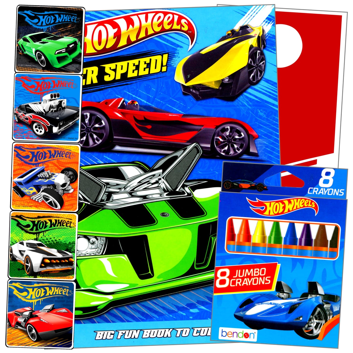 Stickerland Hot Wheels Coloring & Activity Set — Coloring Book, Stickers, Door Hanger & More