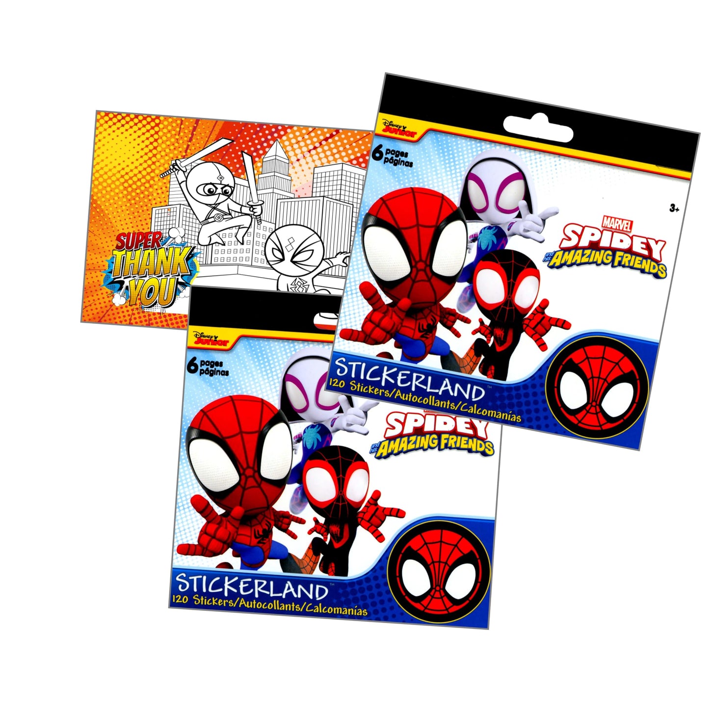 Stickerland Spidey Stickers Party Favors Set – 12 Sheets + Colorful Postcard Craft
