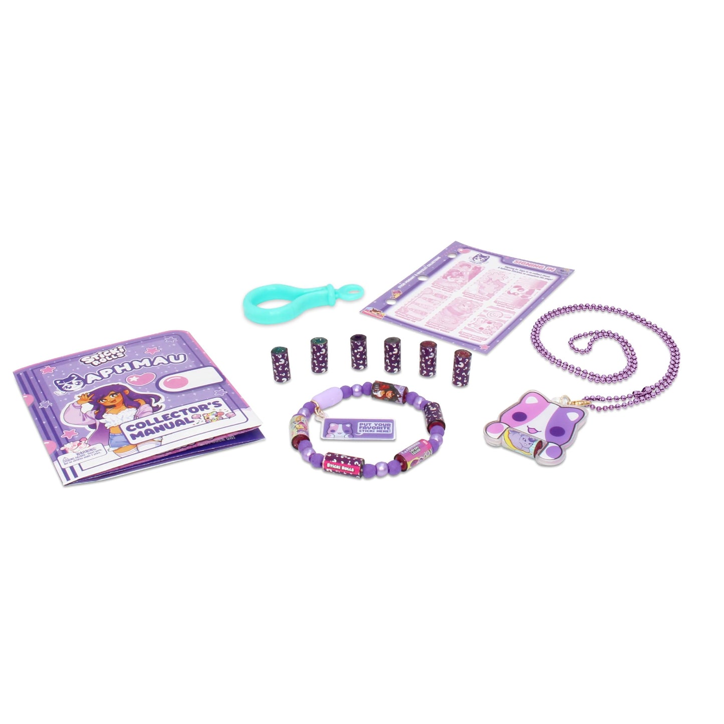 Sticki Rolls x Aphmau Pendant & Bracelet Set – Limited Edition with 120 Stickers