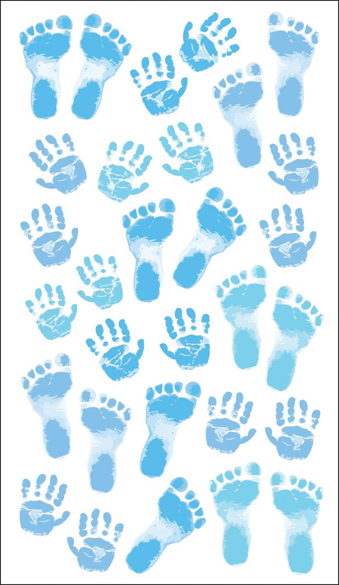 Sticko Pastel Baby Boy Prints Stickers – 30 Assorted Designs for Scrapbooks & Cards