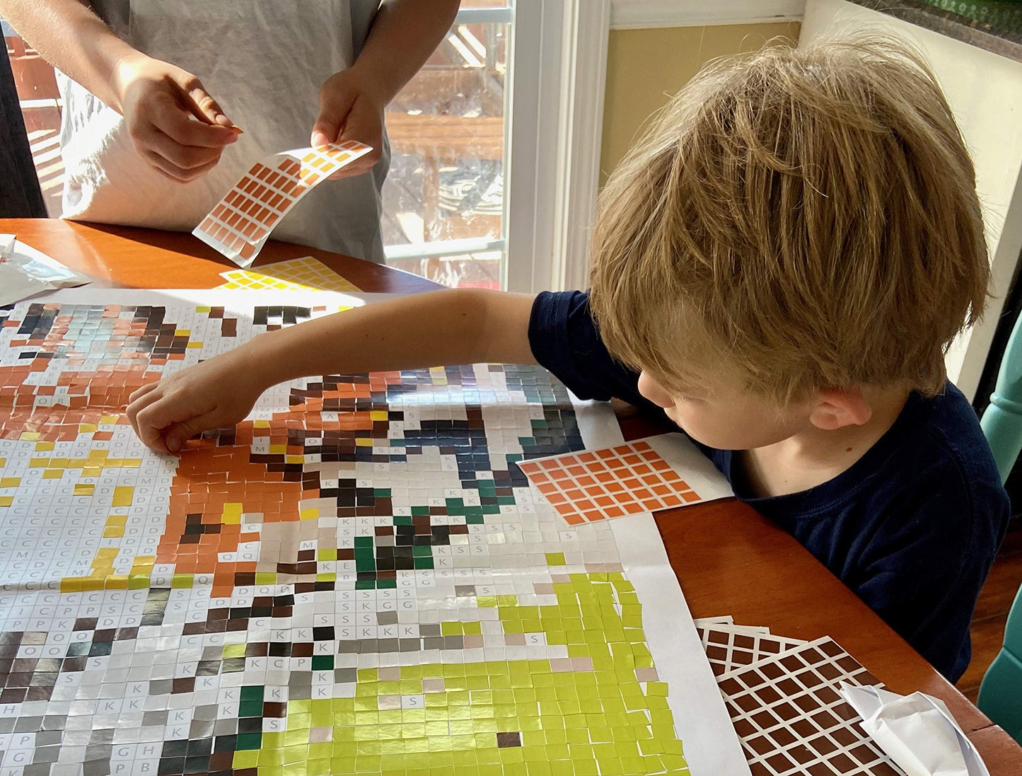 StickTogether Huge Mosaic Puzzle Poster Kit – Tiger, 40” x 36” | No Mess Paint by Sticker | Group Project