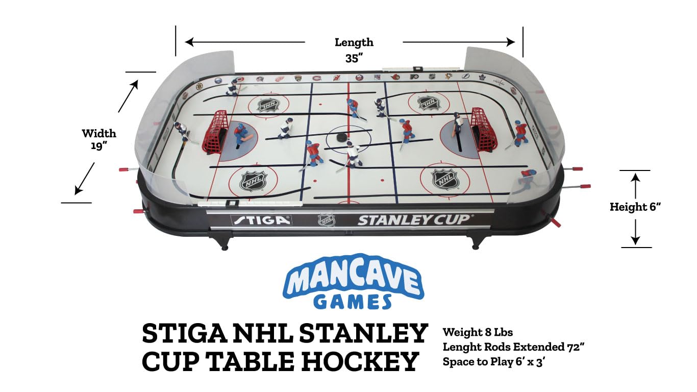 STIGA Stanley Cup 3T Table Hockey Game — 3-Team NHL Rink Replica