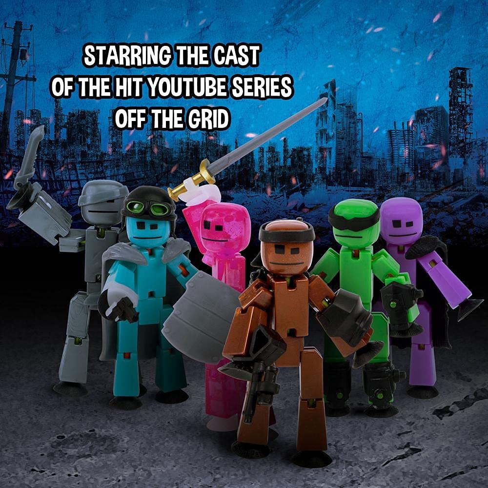 StikBot Zing Off the Grid Pack – 6 Poseable Figures with Accessories