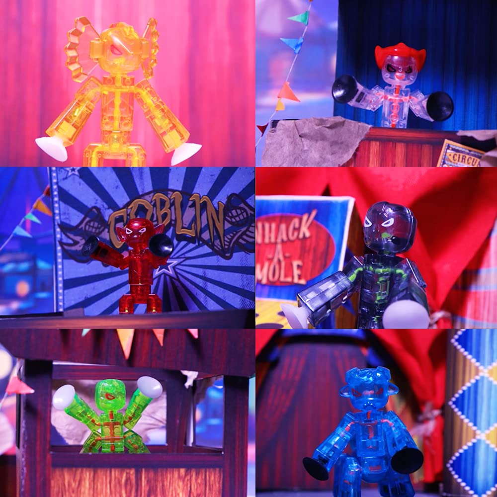 StikBot Zing Monsters: Complete Set of 6 Poseable Monster Figures – Giggles, Goblin, Insector, Grim, Aquafang & Kyron