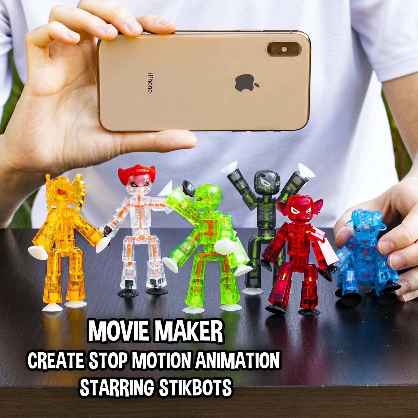 StikBot Zing Monsters: Complete Set of 6 Poseable Monster Figures – Giggles, Goblin, Insector, Grim, Aquafang & Kyron