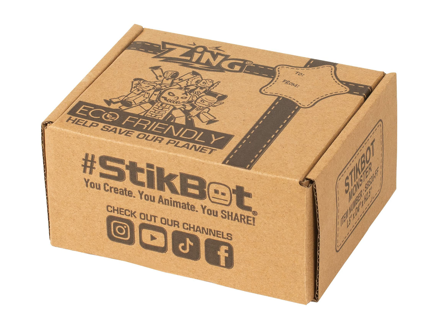 StikBot Zing Monsters: Complete Set of 6 Poseable Monster Figures – Giggles, Goblin, Insector, Grim, Aquafang & Kyron
