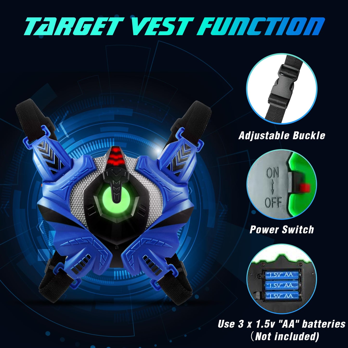Stlloys Laser Tag Guns Set of 4 with Vests | 4-Player Infrared Lazer Tag Game