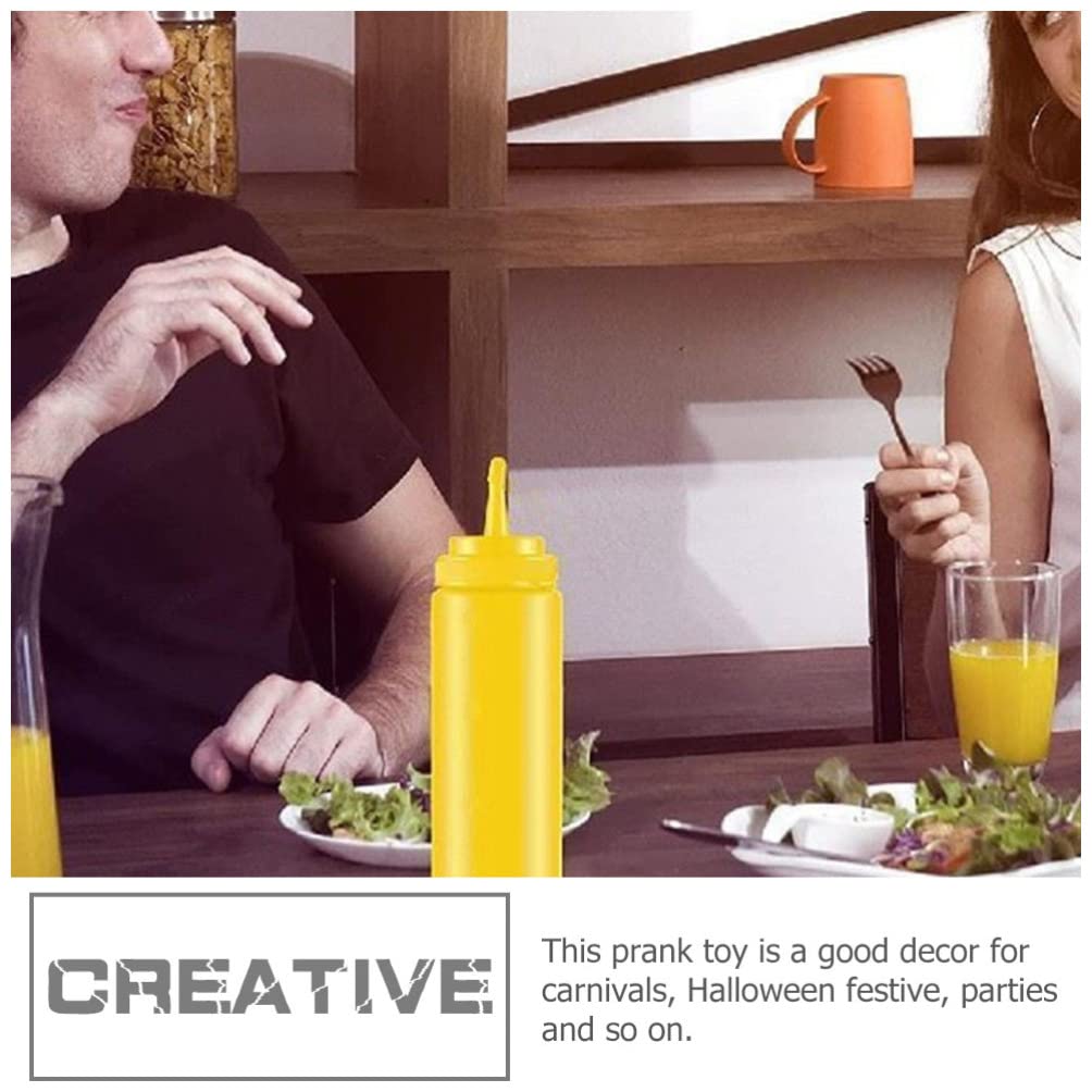 STOBOK 2pcs Fake Mustard & Ketchup Bottle Prank Set – Realistic Squeeze Bottles