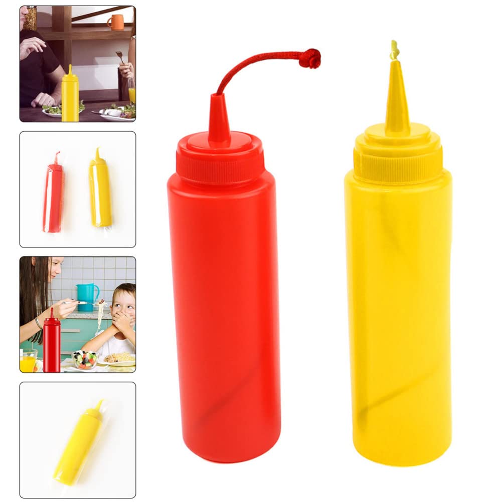 STOBOK 2pcs Fake Mustard & Ketchup Bottle Prank Set – Realistic Squeeze Bottles