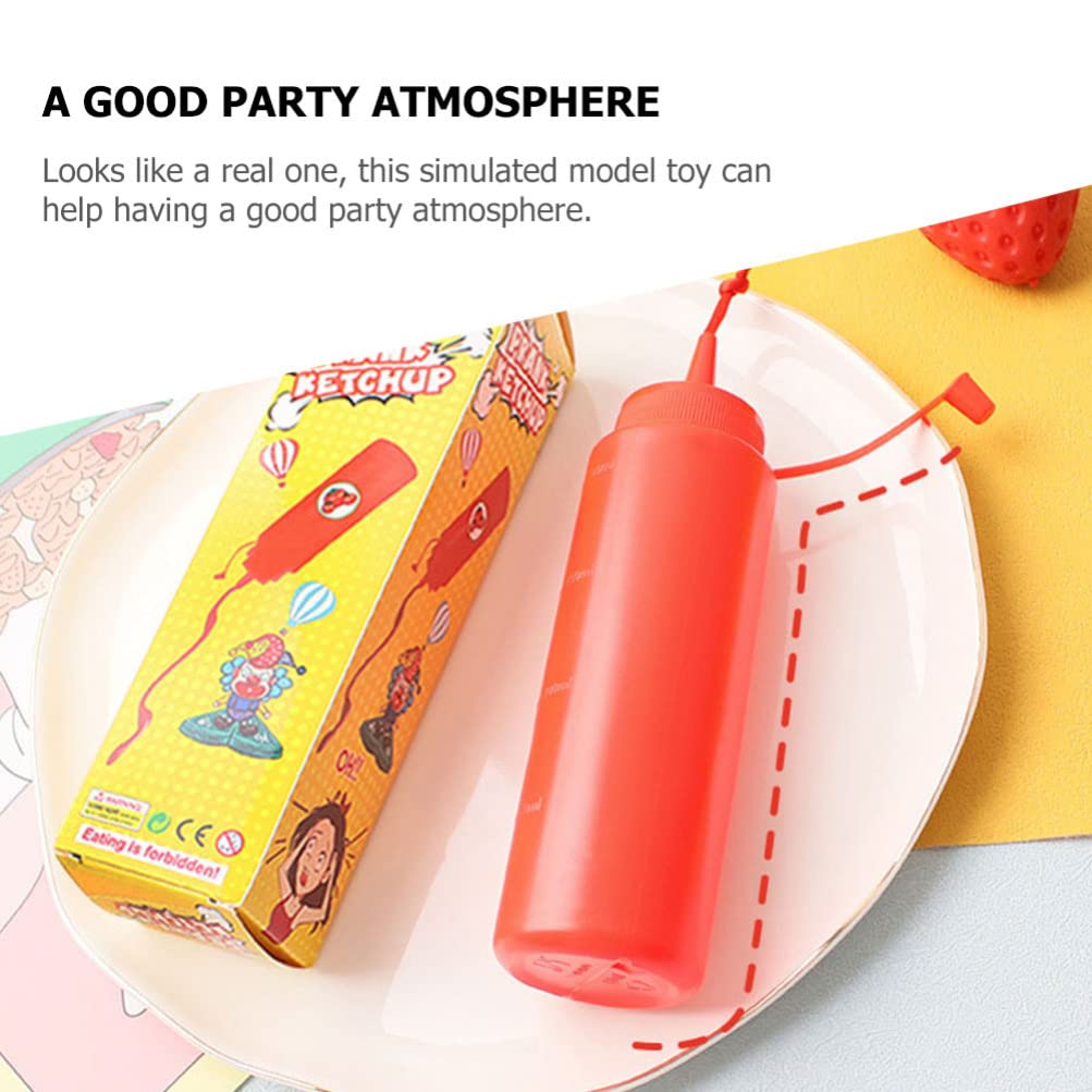STOBOK 2pcs Fake Mustard & Ketchup Bottle Prank Set – Realistic Squeeze Bottles