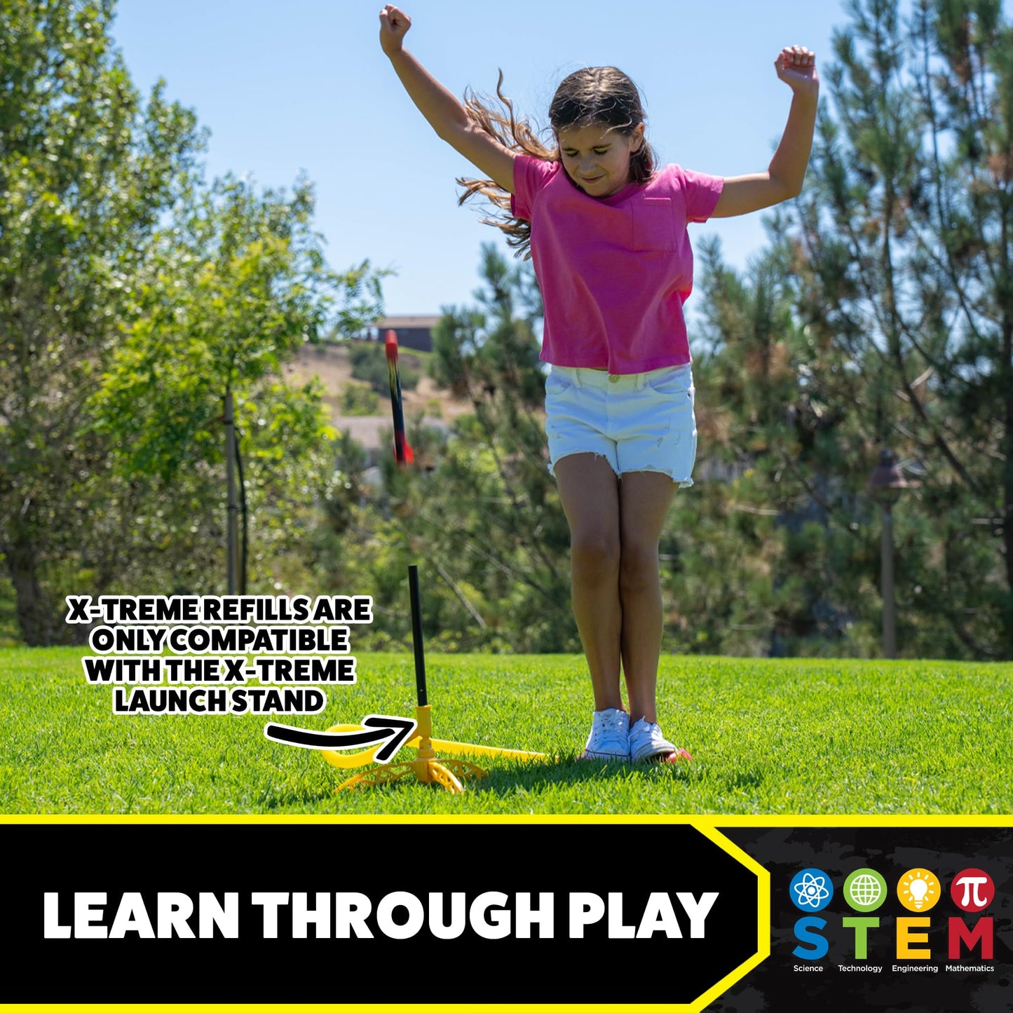 Stomp Rocket X-Treme Refills — 3 Rockets for Kid-Powered Flights Up to 400 ft