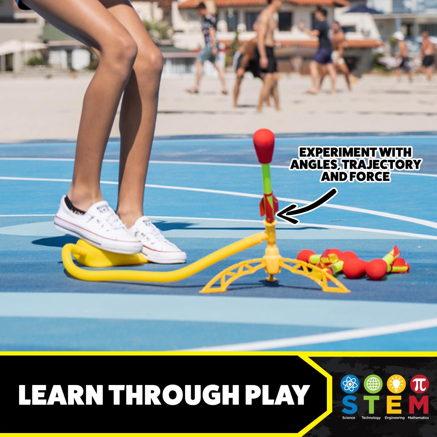 Stomp Rocket Ultra Refills – 6 Foam-Tipped Rockets for Backyard Fun