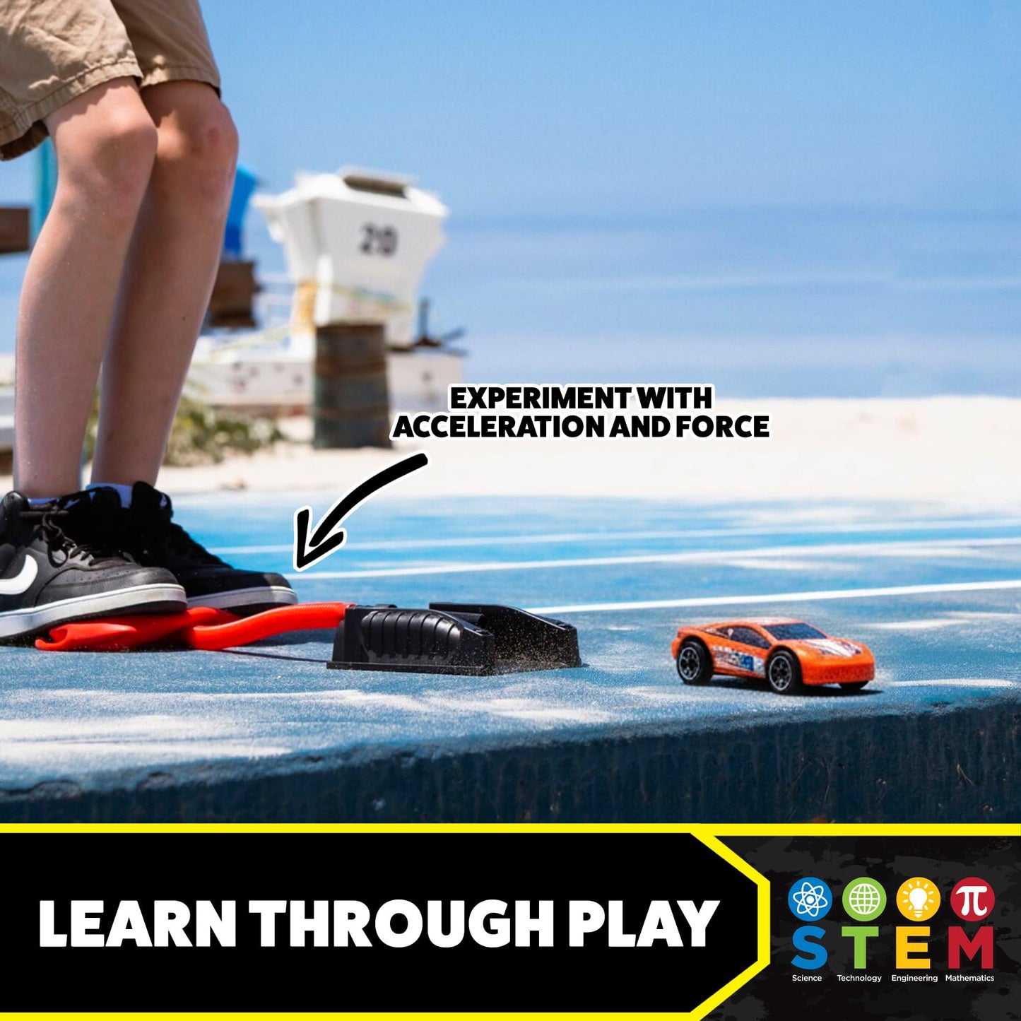 Stomp Rocket Dueling Stomp Racers – 2 Car Air-Powered Race Pack