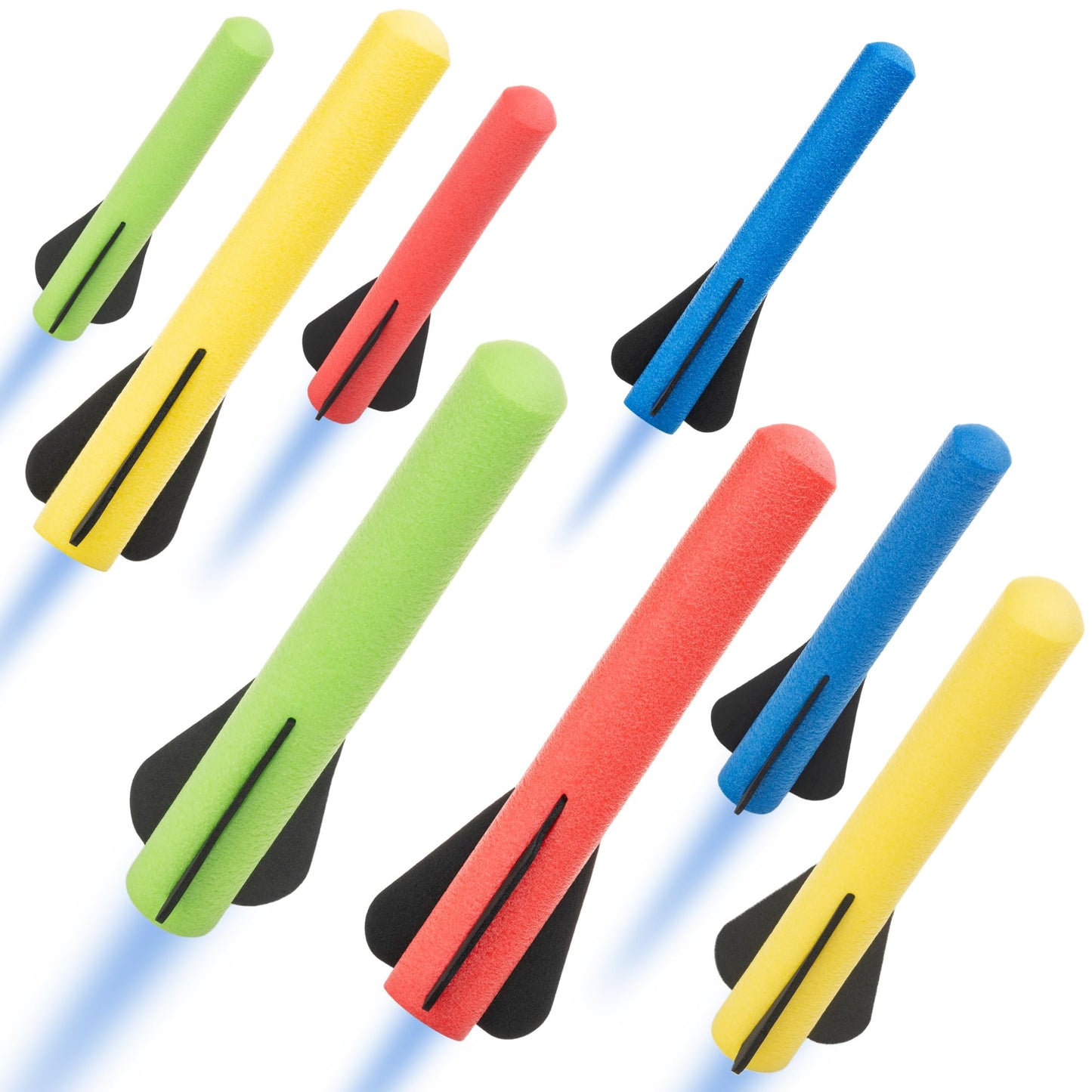Stomp Rocket Jr Rocket Refills – 8 Multicolor Foam Rockets for Kids