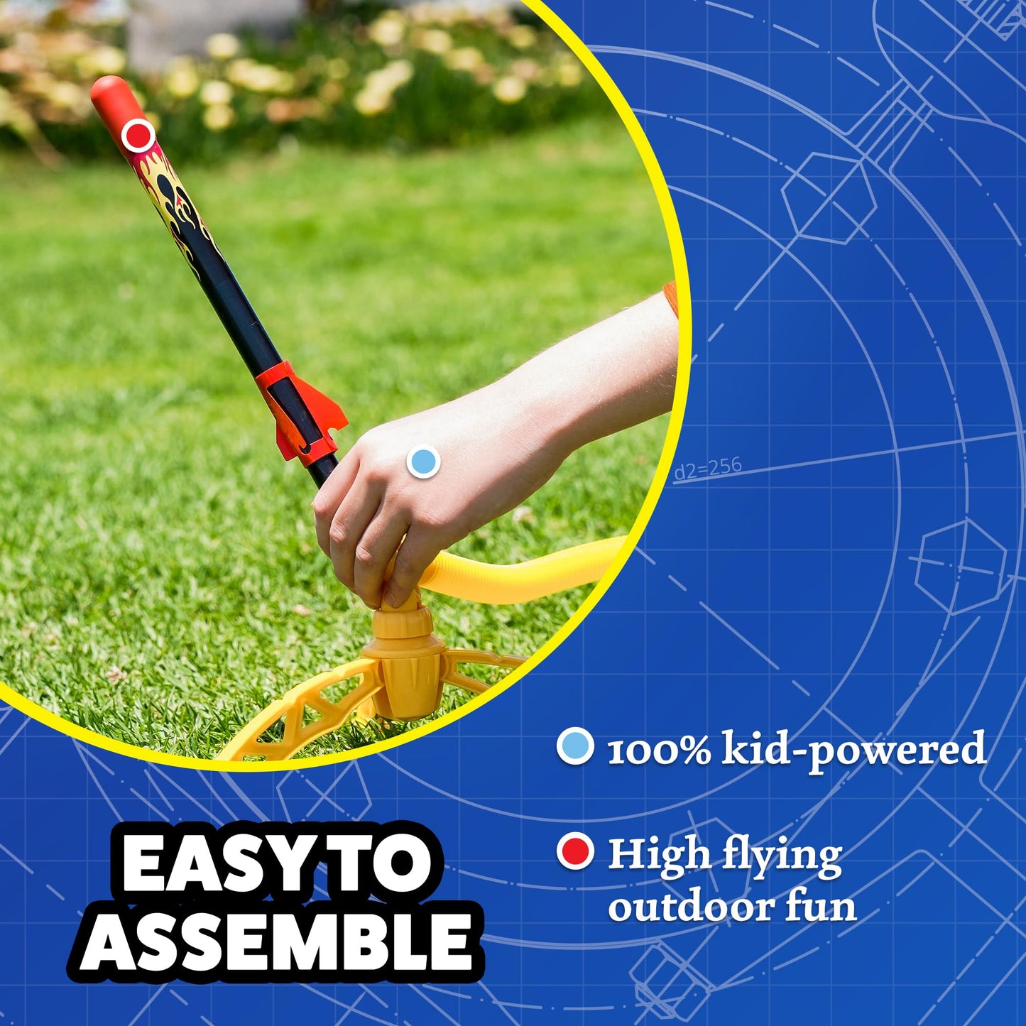Stomp Rocket X-Treme Refills — 3 Rockets for Kid-Powered Flights Up to 400 ft
