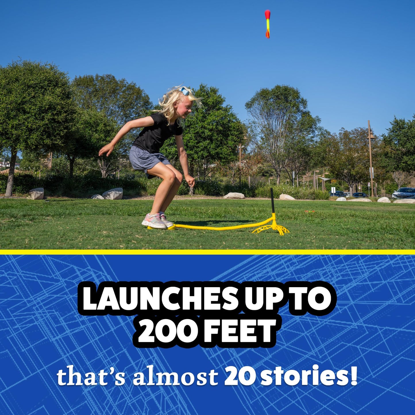 Stomp Rocket Ultra Refills – 6 Foam-Tipped Rockets for Backyard Fun