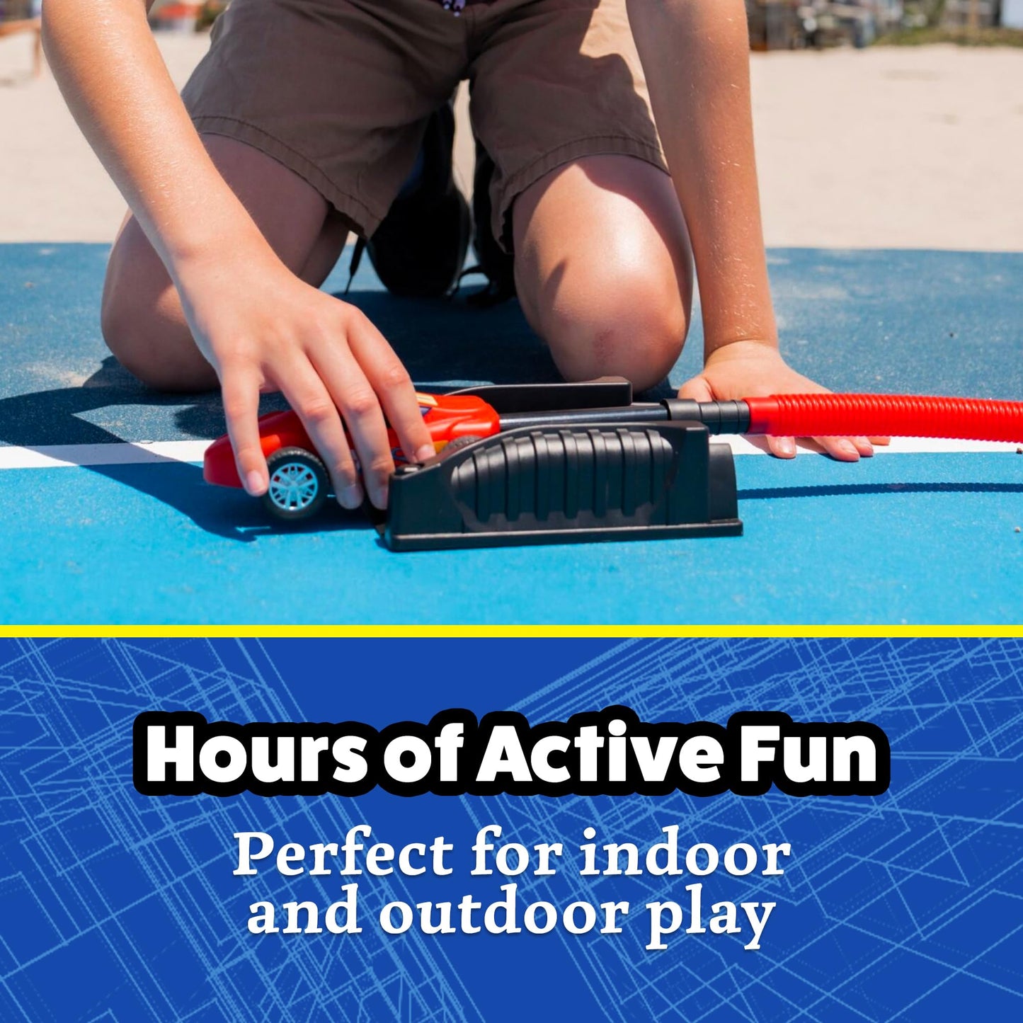 Stomp Rocket Dueling Stomp Racers – 2 Car Air-Powered Race Pack