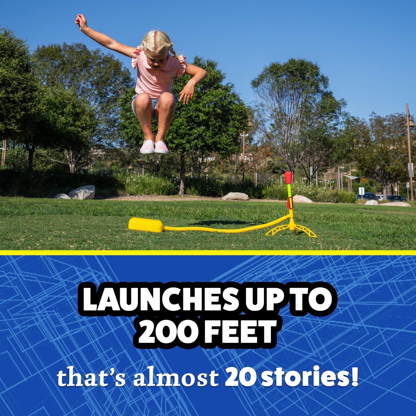 Stomp Rocket Ultra Refills – 2 Foam-Tipped Replacement Rockets for Outdoor Play