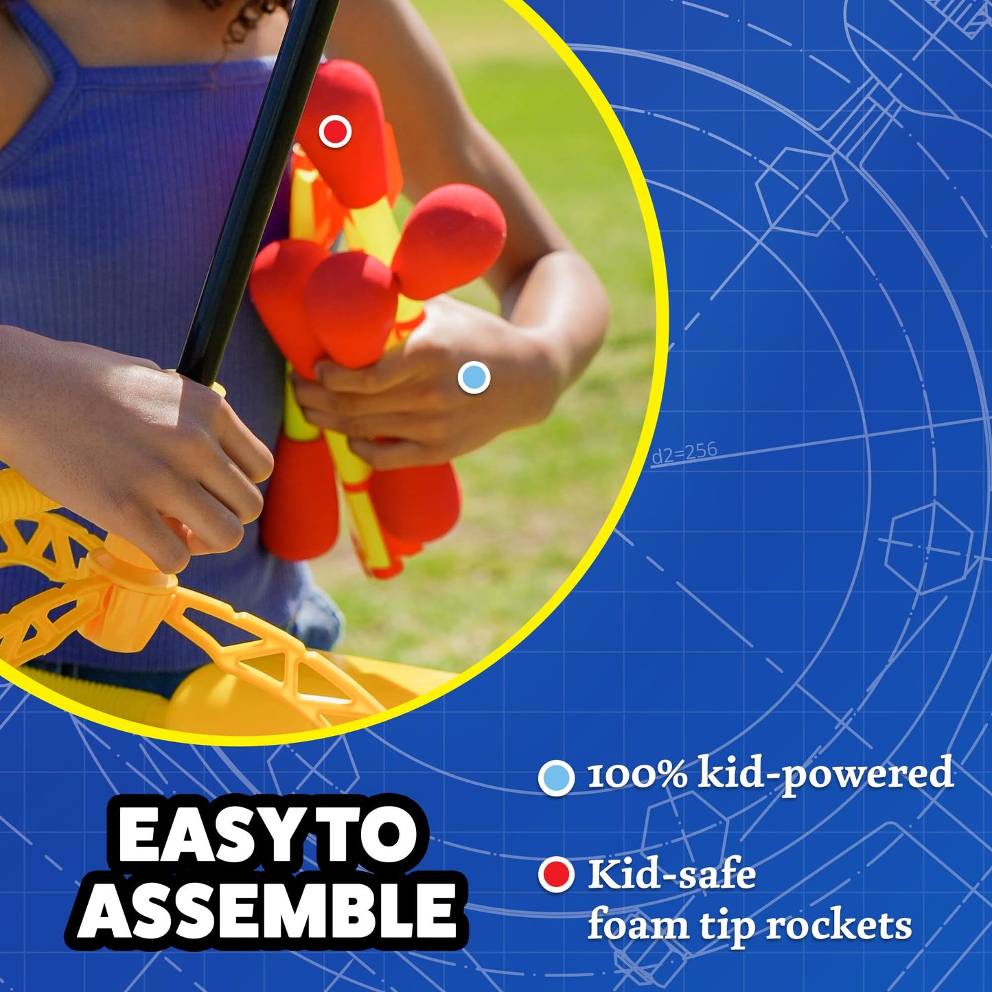 Stomp Rocket Ultra Refills – 2 Foam-Tipped Replacement Rockets for Outdoor Play