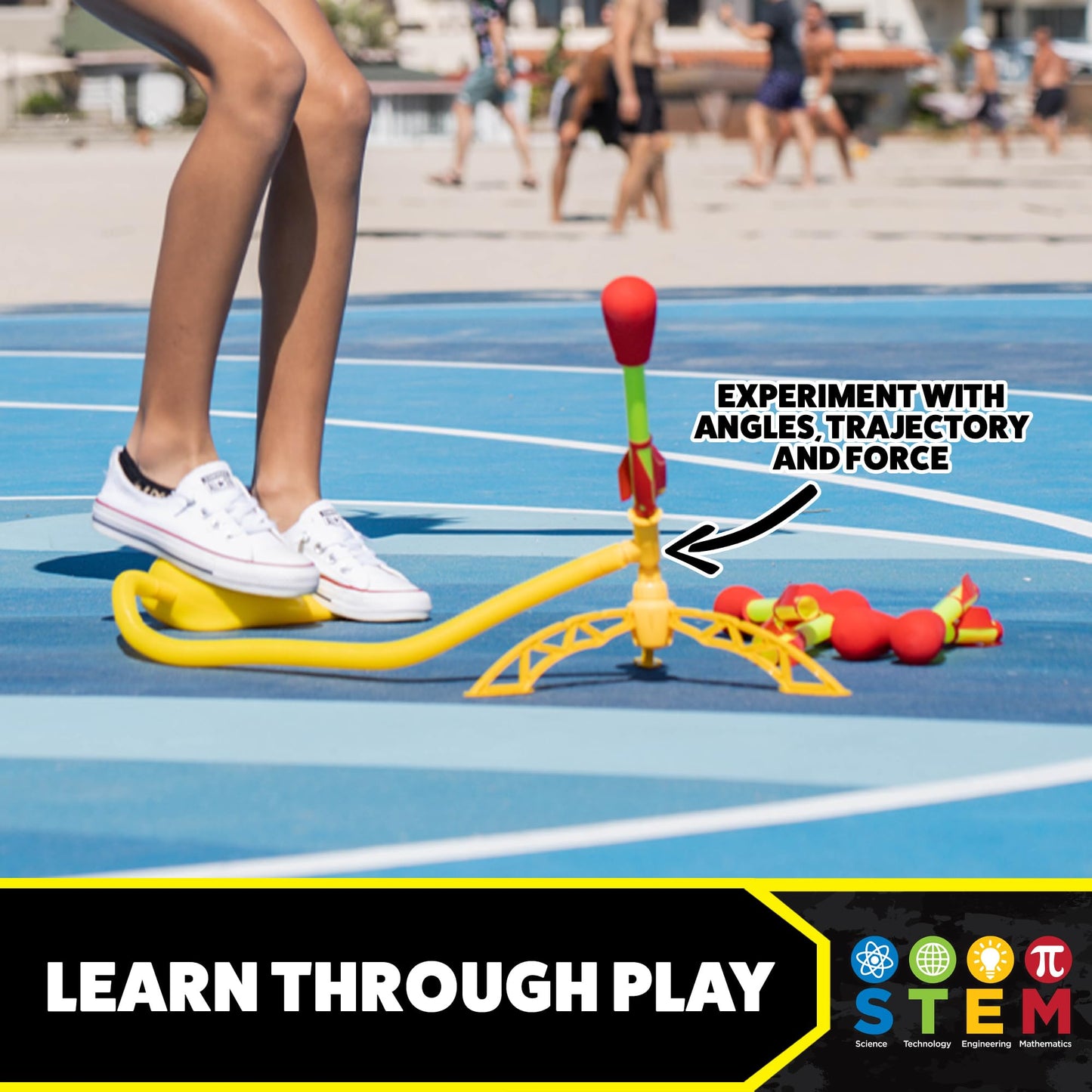 Stomp Rocket Ultra Refills – 2 Foam-Tipped Replacement Rockets for Outdoor Play