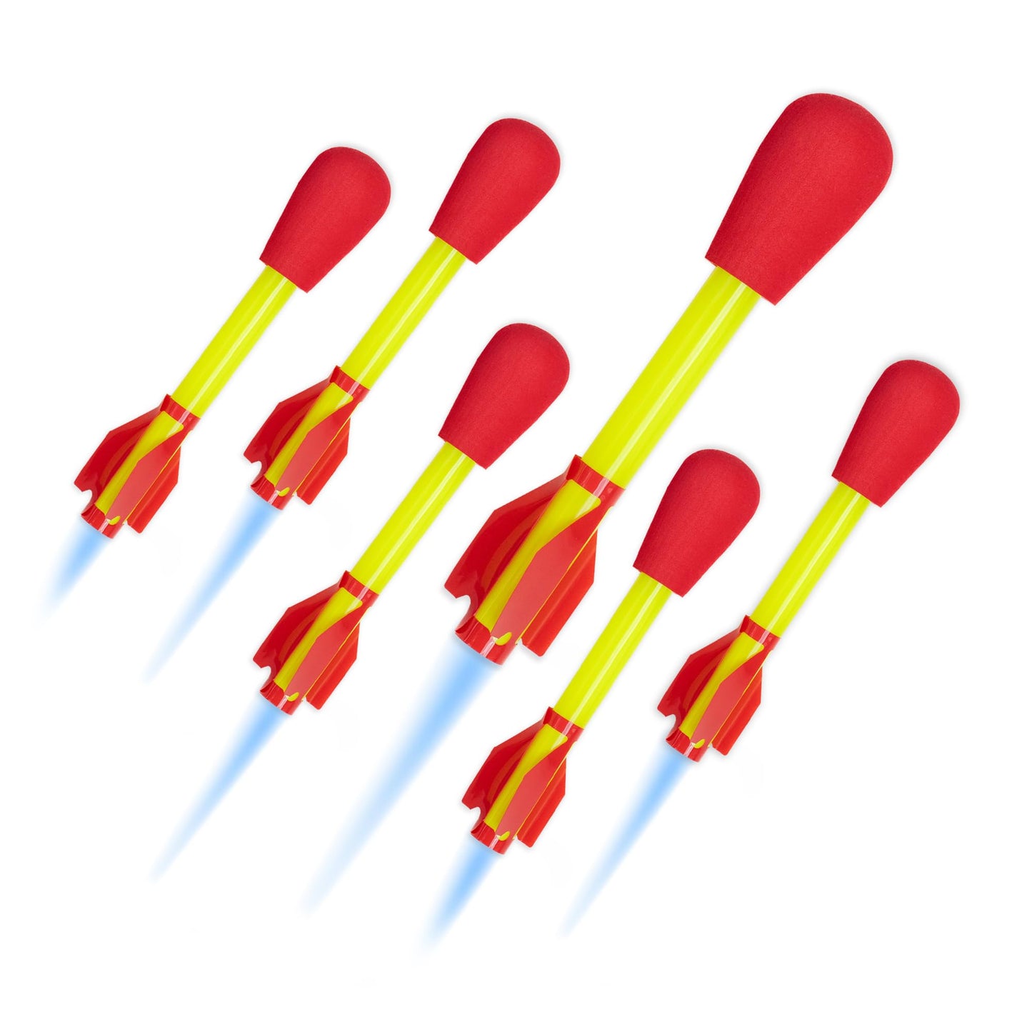 Stomp Rocket Ultra Refills – 6 Foam-Tipped Rockets for Backyard Fun