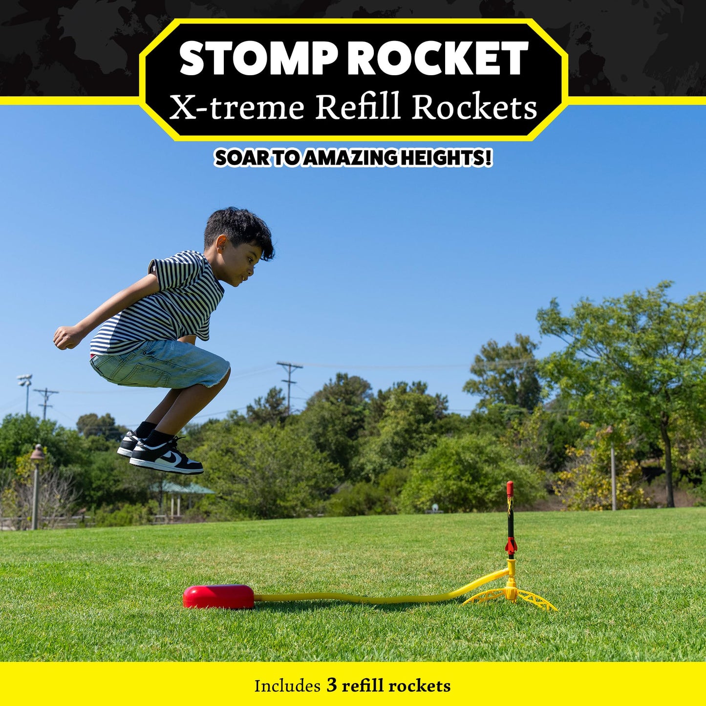 Stomp Rocket X-Treme Refills — 3 Rockets for Kid-Powered Flights Up to 400 ft