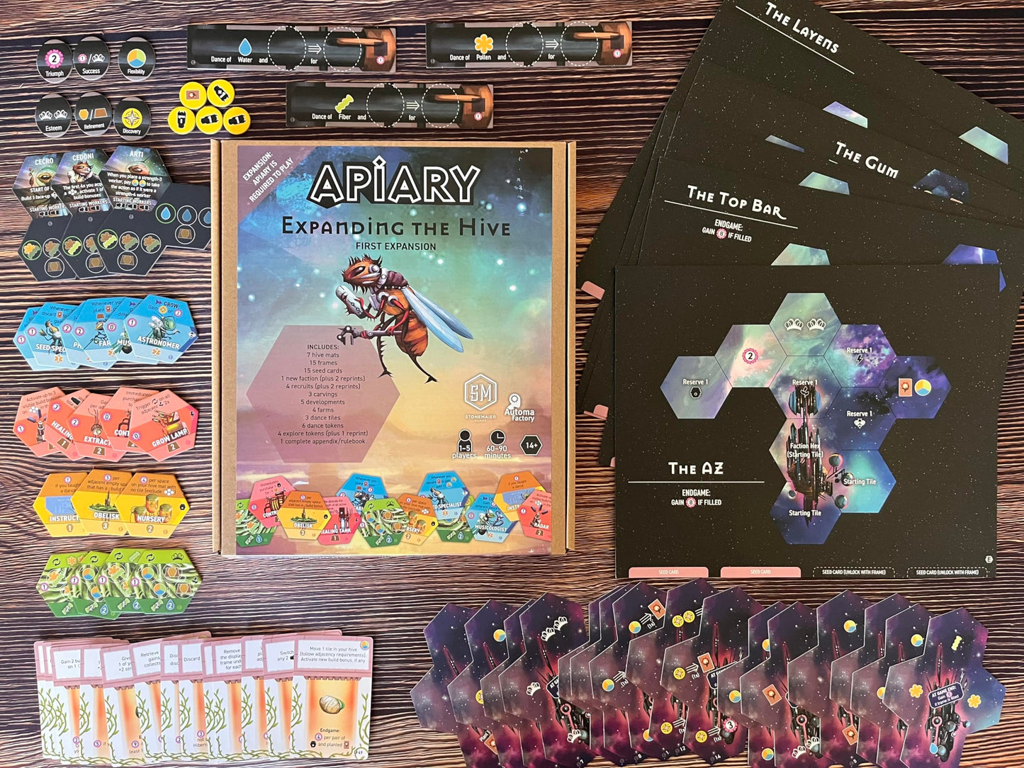 Stonemaier Games: Apiary Expansion – Expanding The Hive with New Frames, Hex Tiles & More | 1-5 Players, 60-90 Mins, Ages 14+