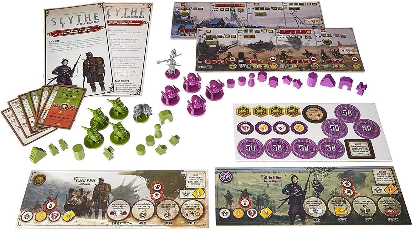 Stonemaier Games Scythe: Invaders from Afar Expansion – Albion & Togawa Factions, 1-7 Players | 140 Minutes