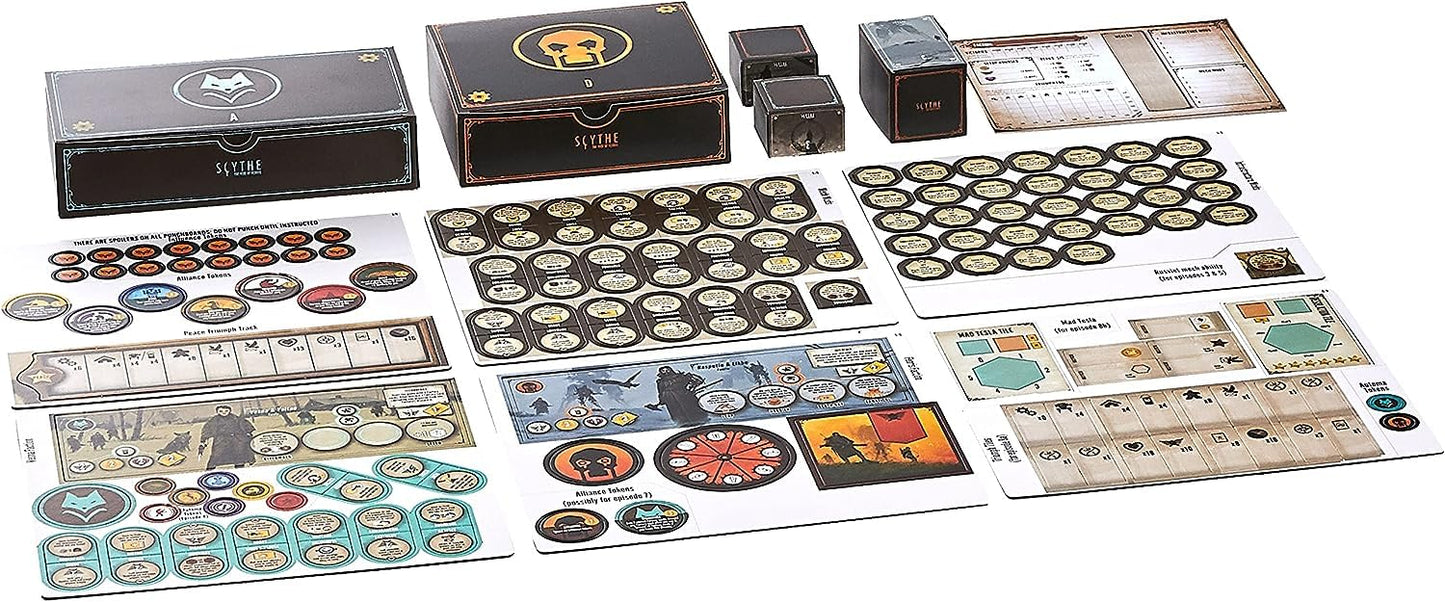 Stonemaier Games Scythe: The Rise of Fenris Expansion – 8-Episode Campaign, 11 Modules, Cooperative Mode | 1-5 Players
