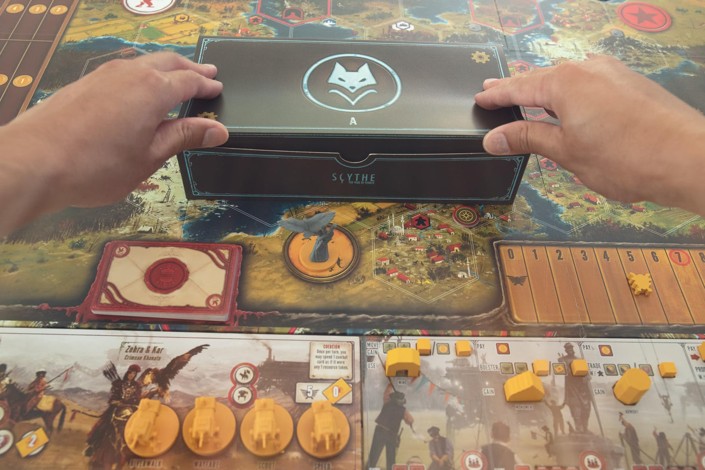 Stonemaier Games Scythe: The Rise of Fenris Expansion – 8-Episode Campaign, 11 Modules, Cooperative Mode | 1-5 Players