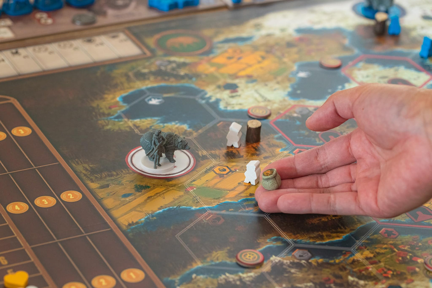 Stonemaier Games Scythe Realistic Resources – 80 Upgraded Tokens (Grain, Iron, Oil, Wood)