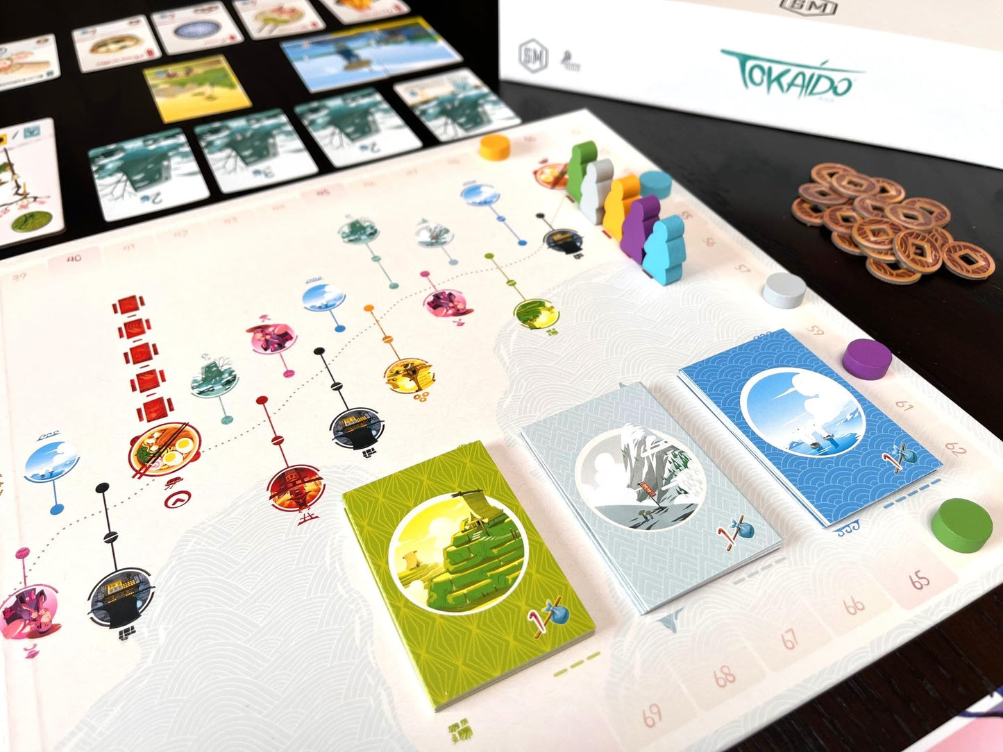 Stonemaier Games: Tokaido (Base Game) by Antoine Bauza – Zen Travel Strategy for 1-5 Players, 45 Minutes