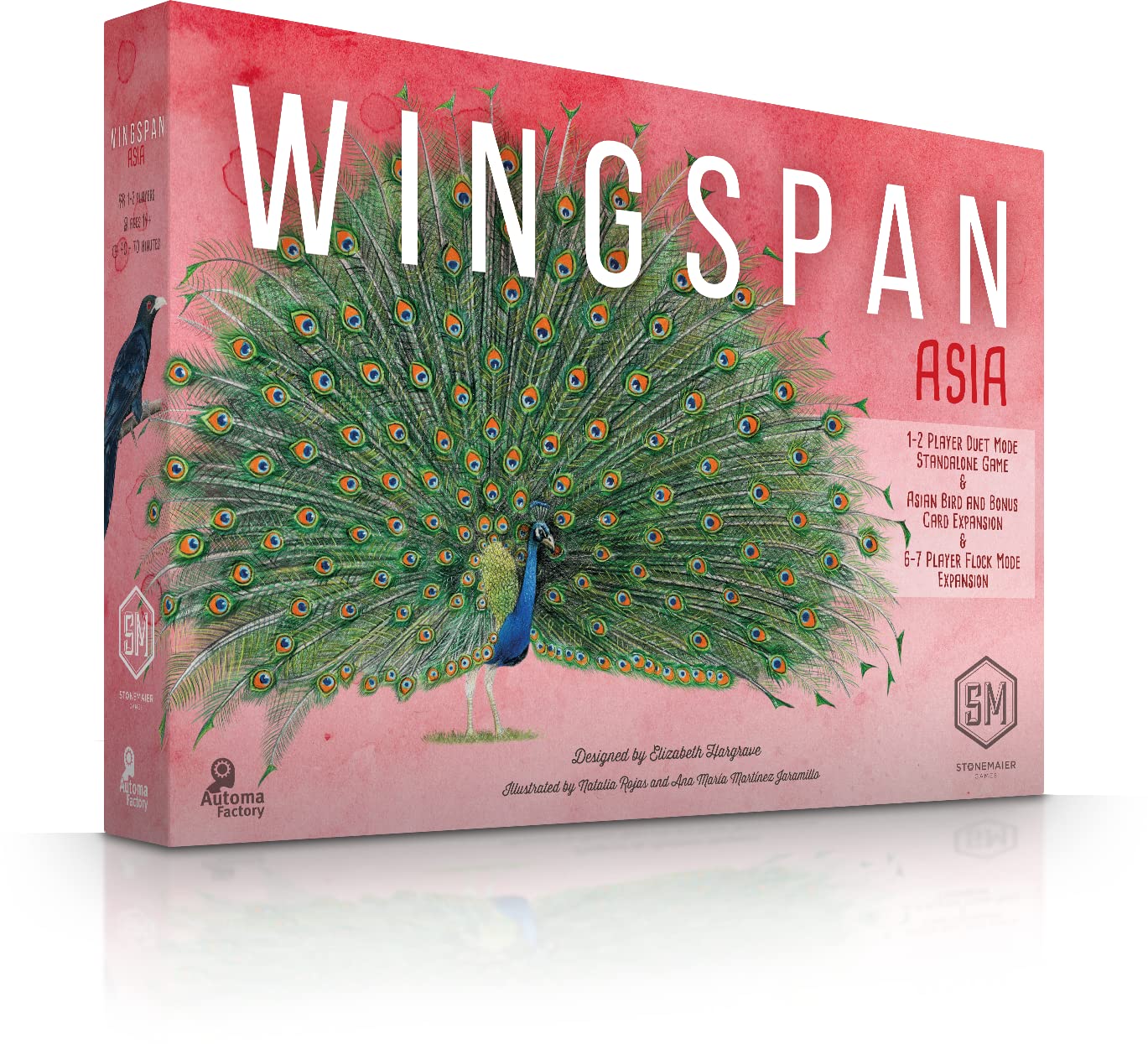Stonemaier Games: Wingspan Asia by Elizabeth Hargrave | Standalone or Wingspan Expansion | 1-2 Players, 45-70 Mins