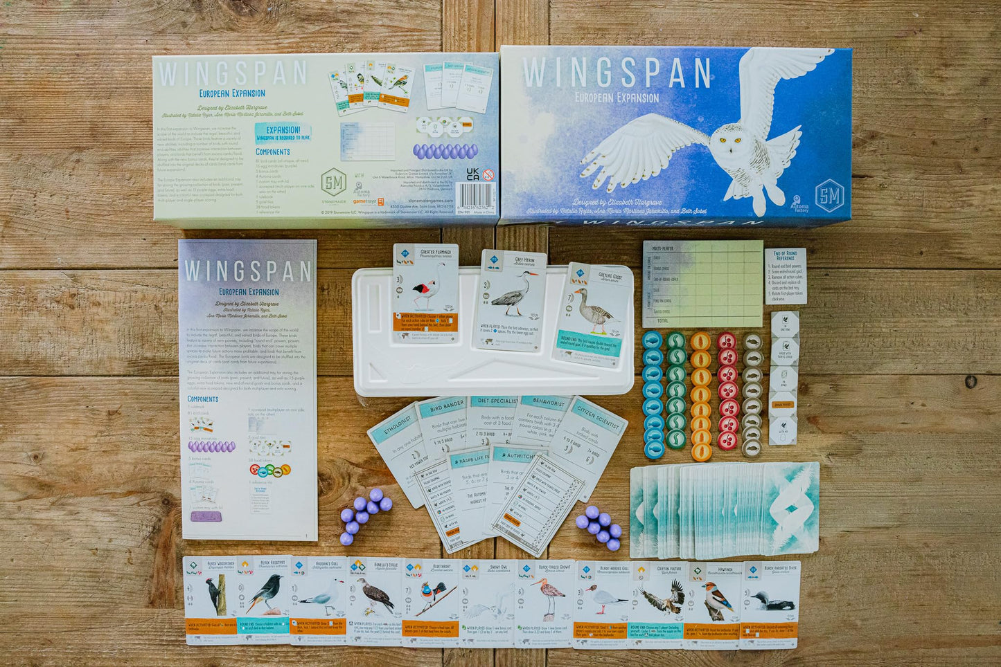Stonemaier Wingspan European Expansion – 81 New Birds, New Eggs & Goals