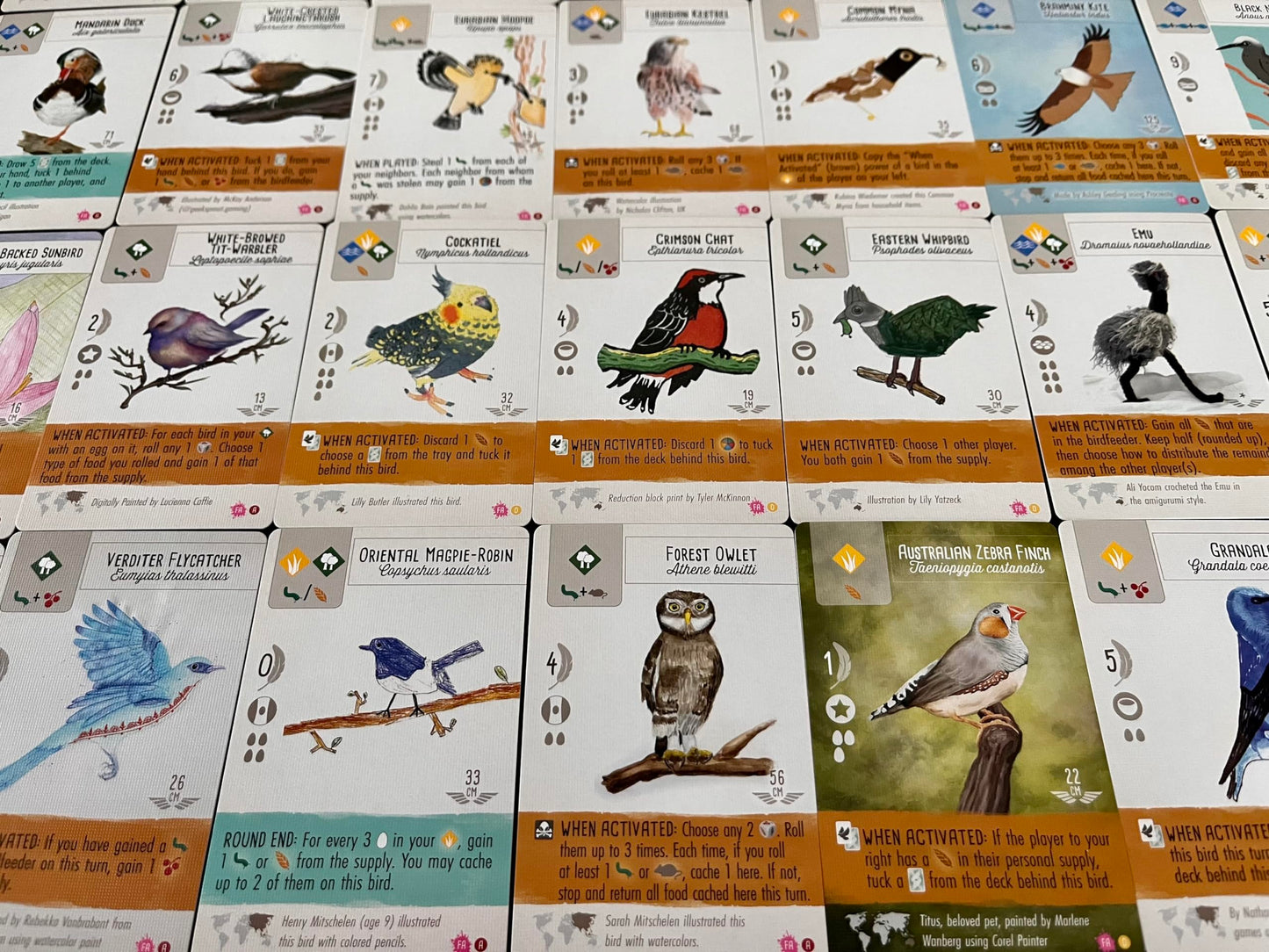 Wingspan Fan Art Pack by Stonemaier - 255 Unique Cards (No New Birds, Base Game Required)
