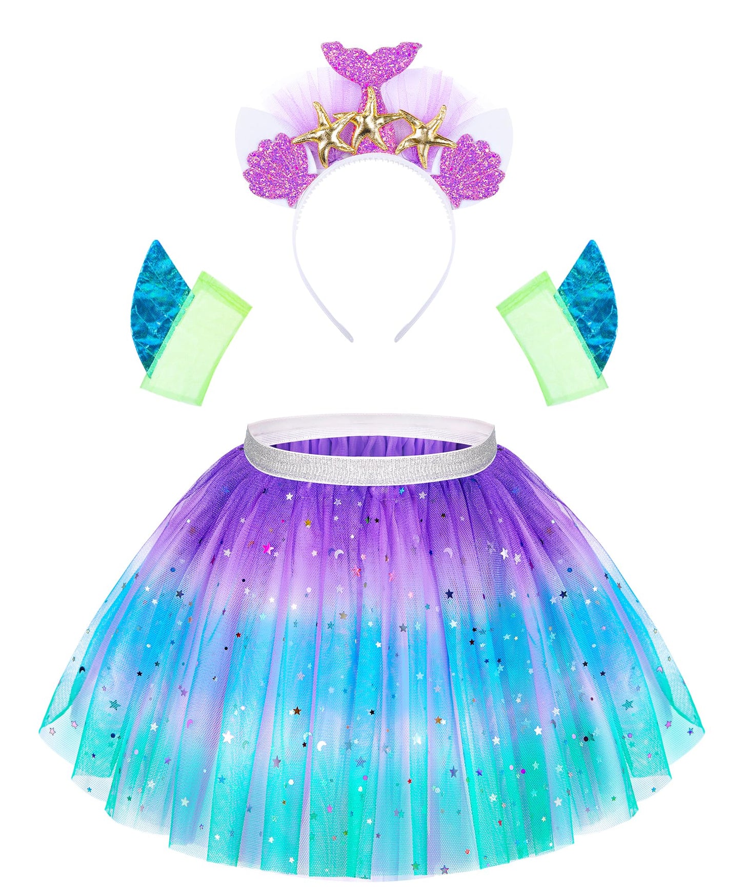 STOPKLAS Little Girls Dress Up Set - Fairy & Mermaid Princess Costumes