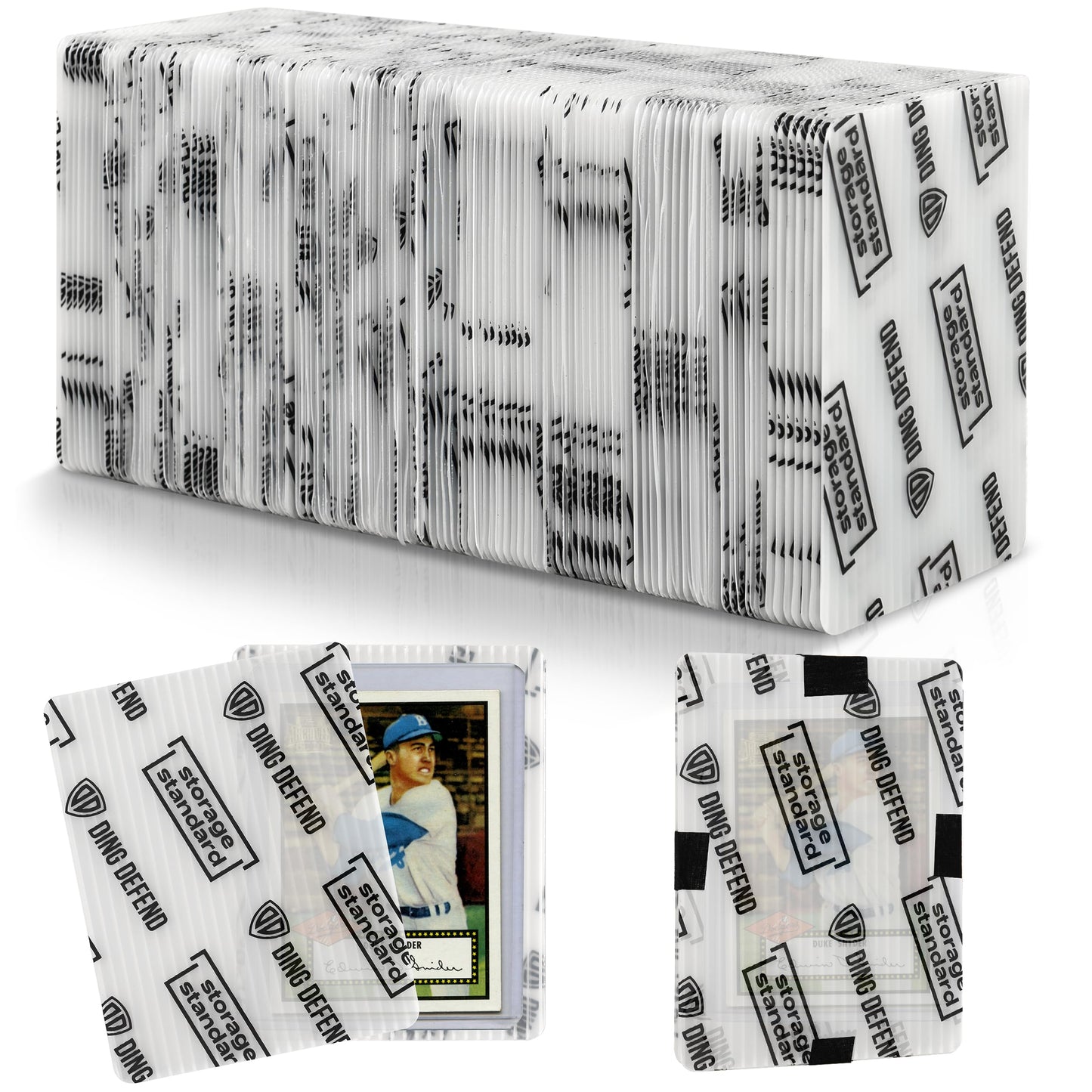 Storage Standard Trading Card Protectors – Premium Ultra-Strong Plastic Inserts, 110 Pack, 3.5 x 4.5 in