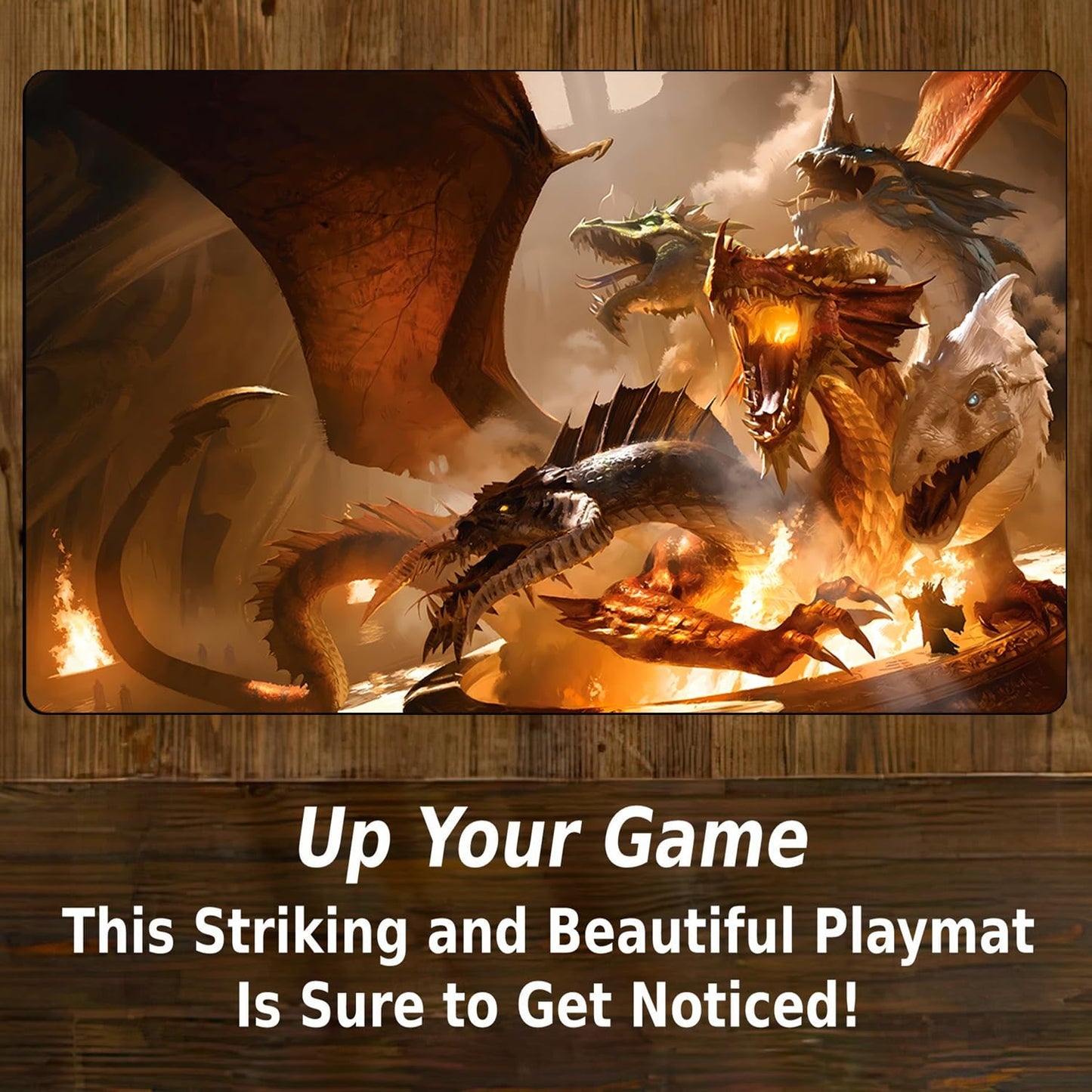 STORKY Dragon TCG Playmat 24 x 14 Inches – Smooth Rubber Battle Mat for MTG, CCG, DTCG & RPG