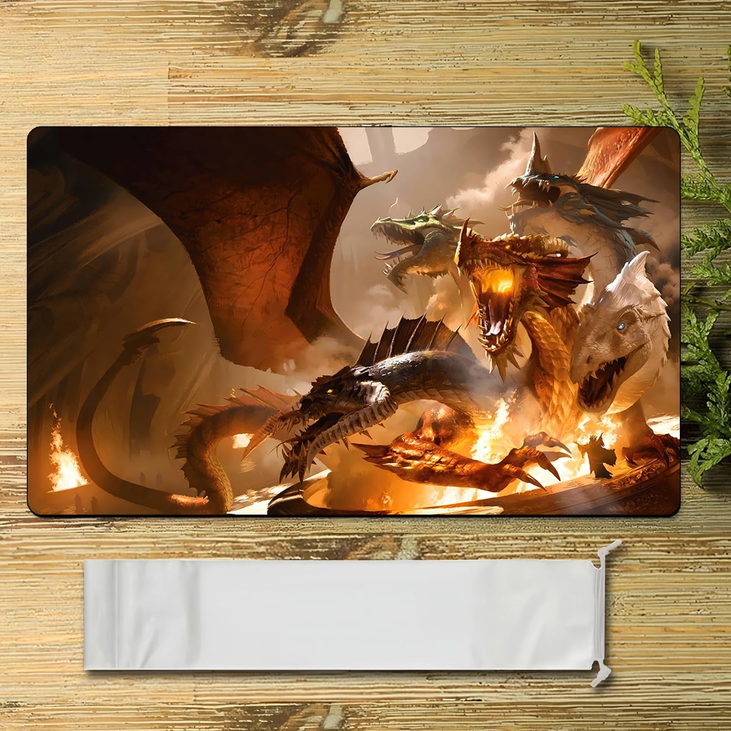 STORKY Dragon TCG Playmat 24 x 14 Inches – Smooth Rubber Battle Mat for MTG, CCG, DTCG & RPG