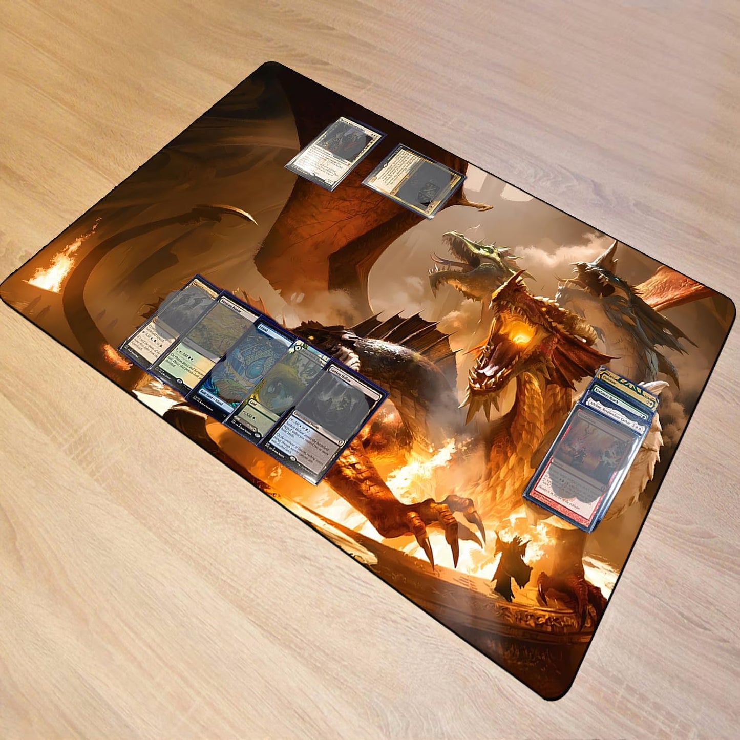 STORKY Dragon TCG Playmat 24 x 14 Inches – Smooth Rubber Battle Mat for MTG, CCG, DTCG & RPG