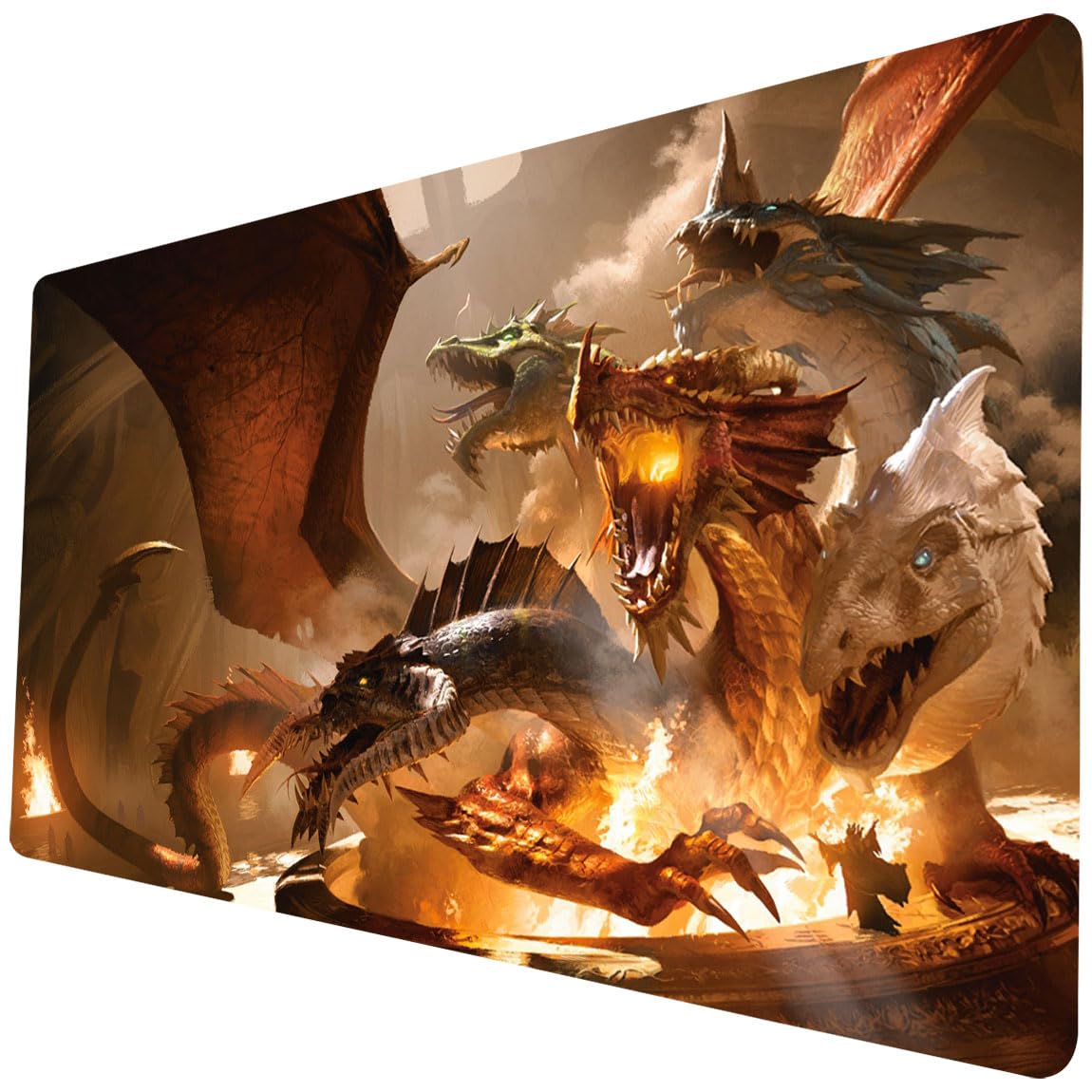 STORKY Dragon TCG Playmat 24 x 14 Inches – Smooth Rubber Battle Mat for MTG, CCG, DTCG & RPG