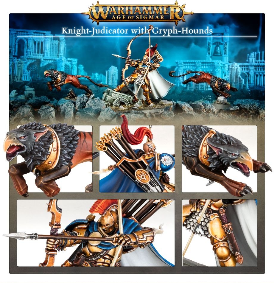 Stormcast Eternals: Knight-Judicator with Gryph-Hounds