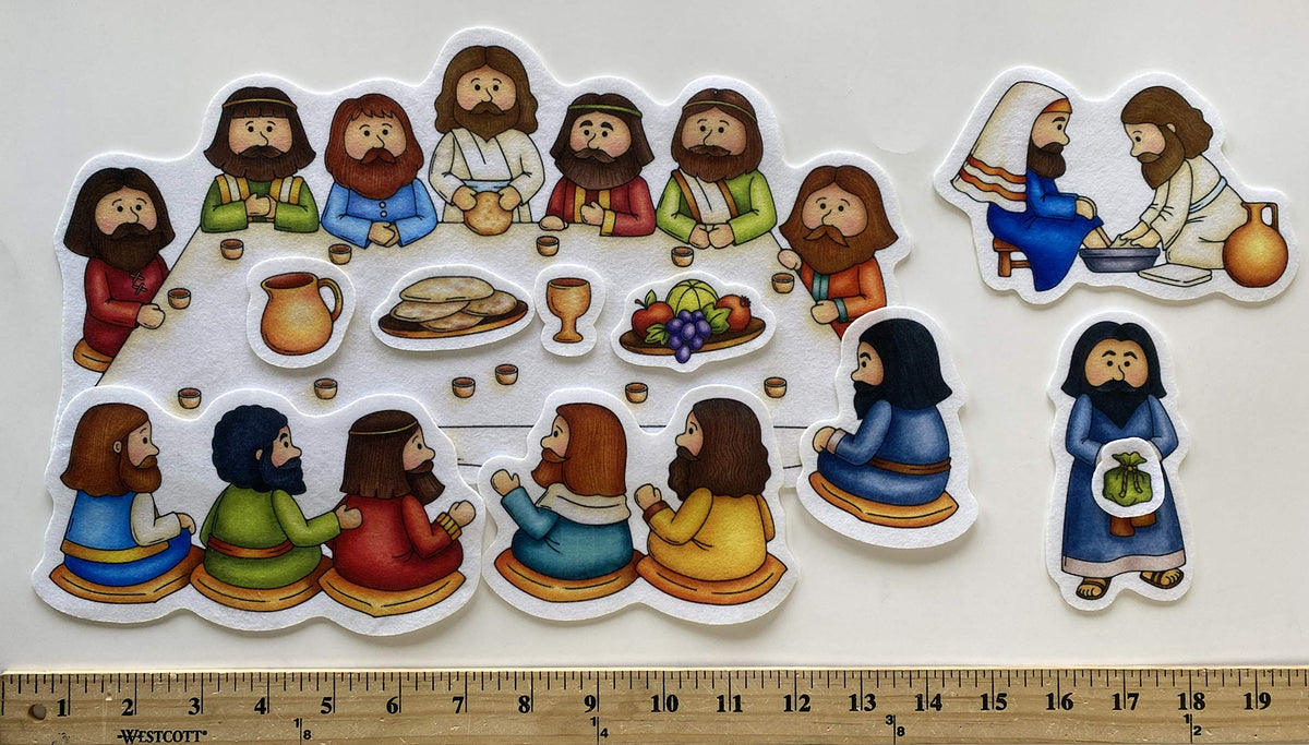 Story Time Felts Easter Deluxe Felt Set – 42 Pieces for Bible Flannel Board Stories