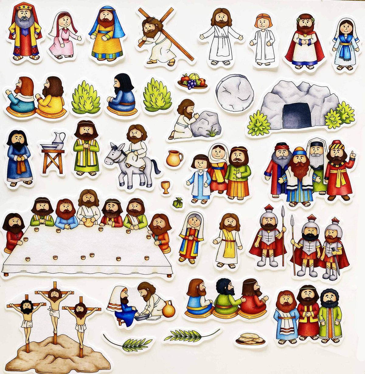 Story Time Felts Easter Deluxe Felt Set – 42 Pieces for Bible Flannel Board Stories