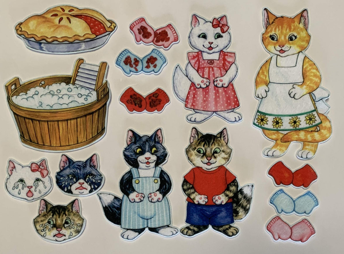 Story Time Felts | The Three Little Kittens Felt Figures for Flannel Board Stories