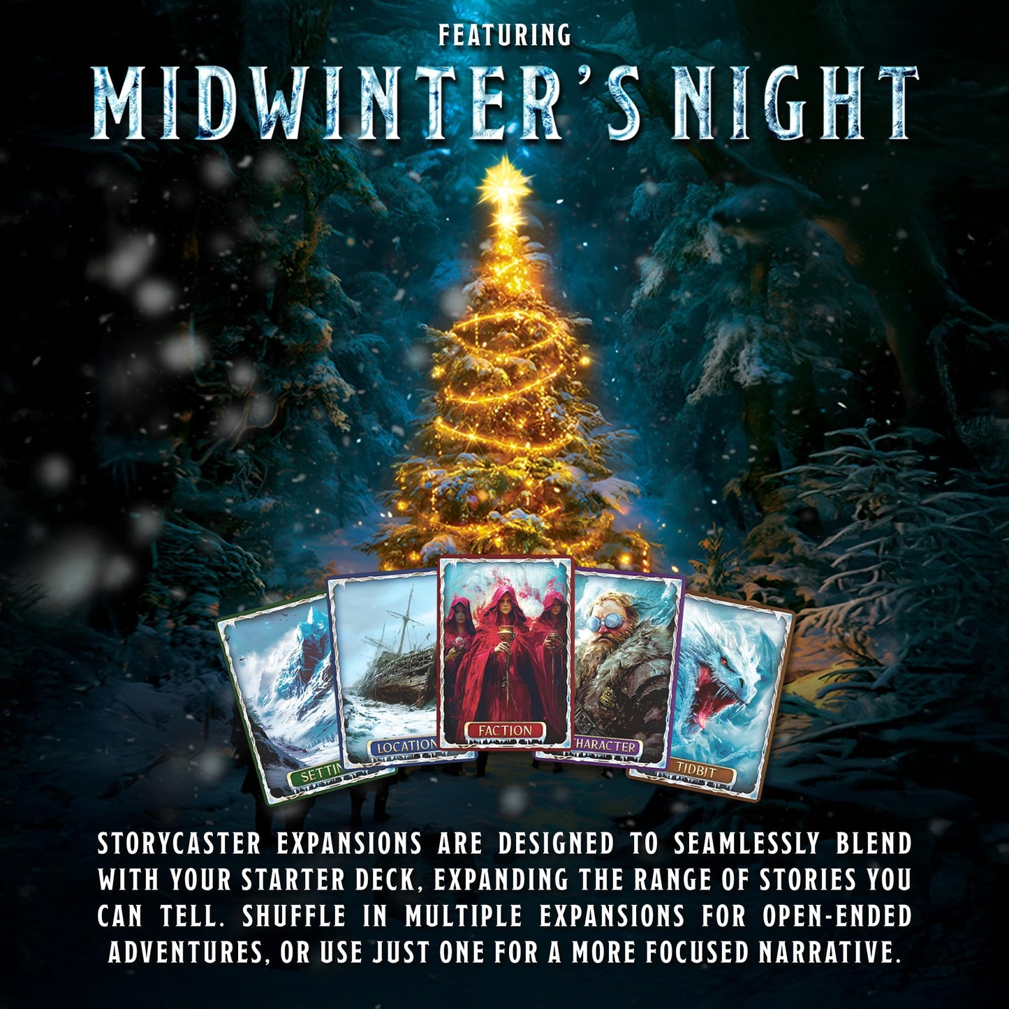 Storycaster Fantasy I Starter Deck – Storytelling Card Game with Free Midwinter Nights Expansion Pack (151 Cards) | STORYCASTER
