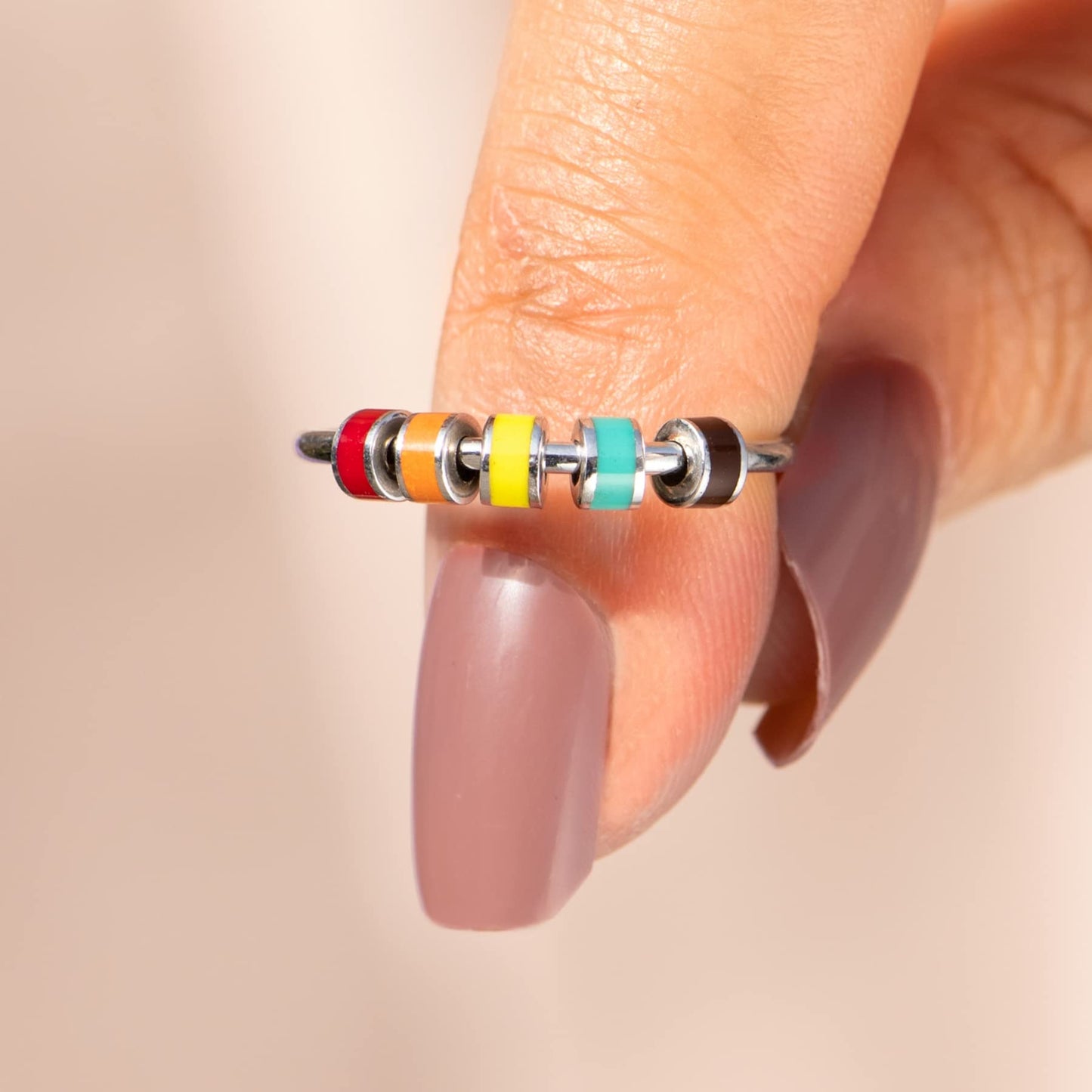 STORYJEWELLERY Daughter Ring | Fidget Spinner Ring for Anxiety, Gift for Adult Daughters, Size 10