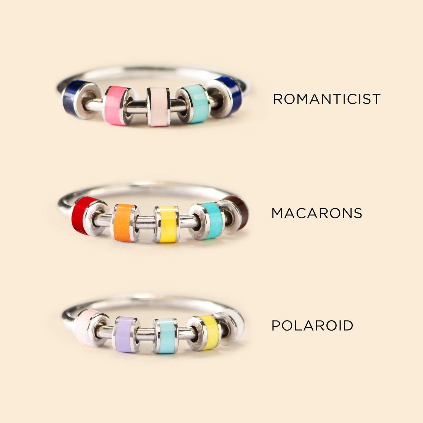 STORYJEWELLERY Daughter Ring — 925 Sterling Silver Fidget Spinner Ring